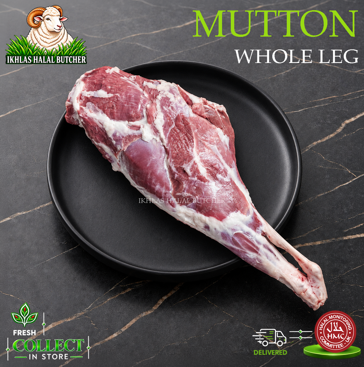 Halal whole mutton leg (photo 2), Ikhlas Halal Butcher, Bradford