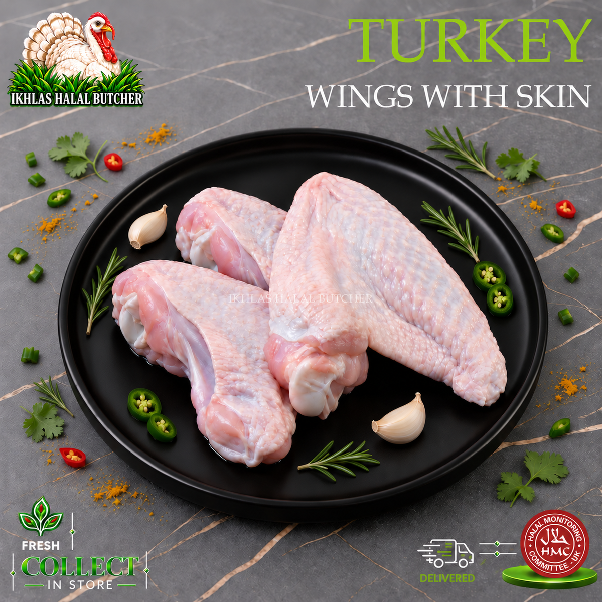 Halal turkey wings (photo 1), Ikhlas Halal Butcher, Bradford