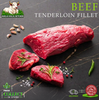 Halal beef tenderloin fillet, with rosemary and chilli, Ikhlas Halal Butcher, Bradford