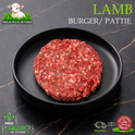 Halal lamb burgers, on a black plate (photo 3), Ikhlas Halal Butcher, Bradford