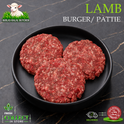 Halal lamb burgers, on a black plate (photo 2), Ikhlas Halal Butcher, Bradford