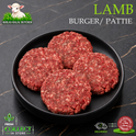 Halal lamb burgers, on a black plate (photo 1), Ikhlas Halal Butcher, Bradford