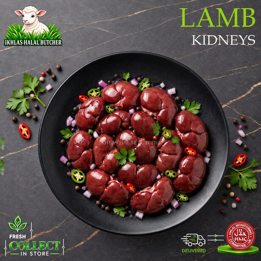 Halal lamb kidney, with parsley and chilli, Ikhlas Halal Butcher, Bradford