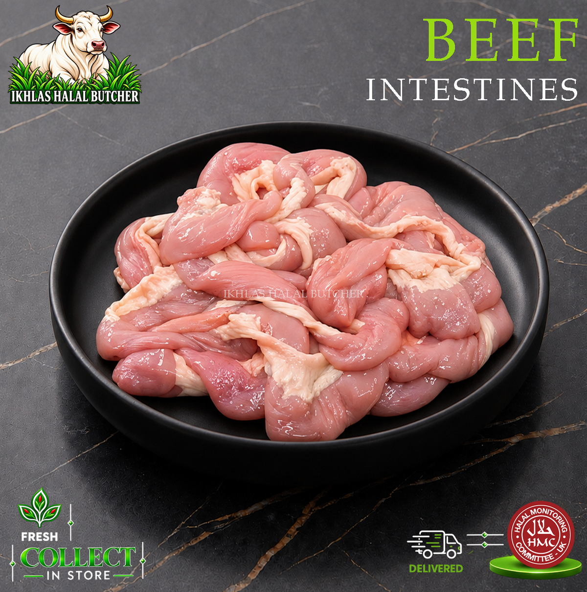 Halal beef intestine, Ikhlas Halal Butcher, Bradford