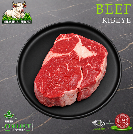 Halal ribeye steak (photo 2), Ikhlas Halal Butcher, Bradford