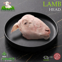 Halal lamb head, on a black plate (photo 2), Ikhlas Halal Butcher, Bradford