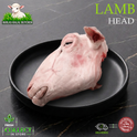 Halal lamb head, on a black plate (photo 1), Ikhlas Halal Butcher, Bradford