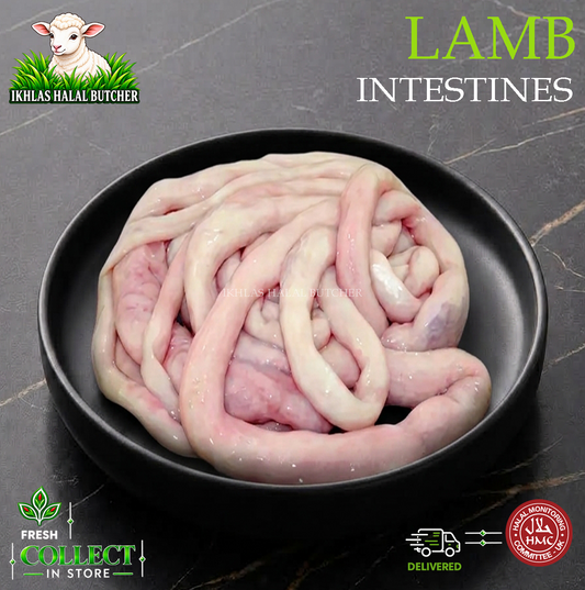 Halal lamb intestine, Ikhlas Halal Butcher, Bradford