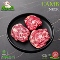 Halal lamb neck, on a black plate (photo 1), Ikhlas Halal Butcher, Bradford