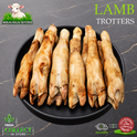 Halal lamb trotters, on a black plate (photo 3), Ikhlas Halal Butcher, Bradford