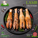 Halal lamb trotters, with rosemary and chilli, on a black plate (photo 2), Ikhlas Halal Butcher, Bradford